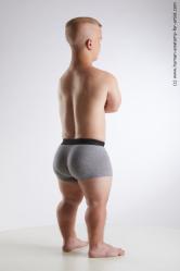 Underwear Man White Average Short Brown Standard Photoshoot Academic